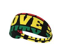 Peace And Love University Printing Double-Sided,Unisex Elastic Sports Headband,Ideal As A Gift For Sports-Loving Friends,Family