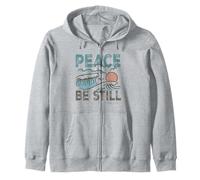 Peace Be Still Christian Mark 4:39 Scripture Graphic Design Zip Hoodie