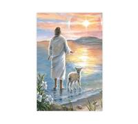 Peace Be Still Water Colour Painting Print Jesus Wall Art Jesus Walking On Water The Living Christ Bible Art
