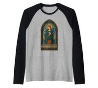 Peace Begings Within Saint Dymphna Raglan Baseball Tee
