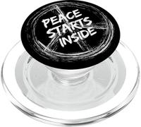 Peace Begins Inside Graphic Tee - Inner Peace Vibes PopSockets PopGrip for MagSafe