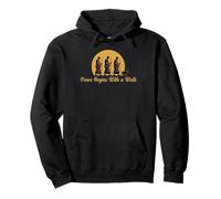 Peace Begins Walking Spiritual Monk Aloka Dog Walk For Peace Pullover Hoodie