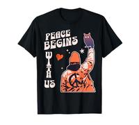 Peace Begins with Us Activism Unity Awareness Movement T-Shirt