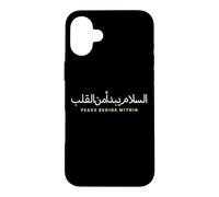 Peace Begins Within Arabic Calligraphy Minimalist Case for iPhone 16 Plus