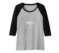 Peace But Verify: Cautious Optimism for Diplomacy Lovers Raglan Baseball Tee, Women, Black/Athletic Heather, XL