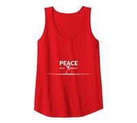 Peace But Verify: Cautious Optimism for Diplomacy Lovers Tank Top, Women, Red, M