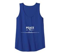 Peace But Verify: Cautious Optimism for Diplomacy Lovers Tank Top, Women, Royal Blue, XXL