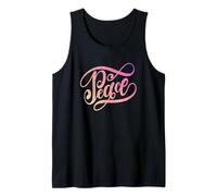 Peace Caligraphy Lettering Women Peace Tank Top