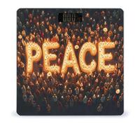 Peace Candlelight Scale for Body Weight Digital Bathroom Scales with Tempered Glass LCD Display Auto on Off