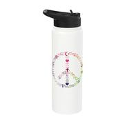 Peace Coexist Religion Equality Rights Humanity Spirituality Stainless Steel Insulated Water Bottle