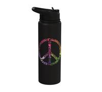 Peace Coexist Religion Equality Rights Humanity Spirituality Stainless Steel Insulated Water Bottle
