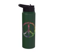 Peace Coexist Religion Equality Rights Humanity Spirituality Stainless Steel Insulated Water Bottle