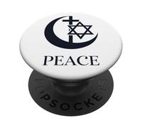 Peace | Crescent Cross Hexagram Interfaith Unity Coexist PopSockets Adhesive PopGrip