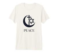 Peace | Crescent Cross Hexagram Interfaith Unity Coexist Premium T-Shirt