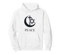 Peace | Crescent Cross Hexagram Interfaith Unity Coexist Pullover Hoodie
