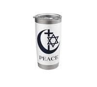 Peace | Crescent Cross Hexagram Interfaith Unity Coexist Stainless Steel Insulated Tumbler