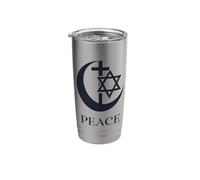 Peace | Crescent Cross Hexagram Interfaith Unity Coexist Stainless Steel Insulated Tumbler