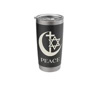 Peace | Crescent Cross Hexagram Interfaith Unity Coexist Stainless Steel Insulated Tumbler