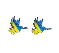 Peace Dove Decals,Asudaro 2pcs Pigeon Vinyl Sticker Blue Yellow Dove Decals Decoration PVC Waterproof Vinyl Decal Stickers Car Decoration Stickers For Car Rear Window Bike Laptop