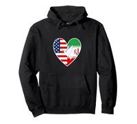 Peace Dove Design Uniting the USA and Iran Pullover Hoodie