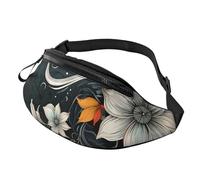 Peace Dove Fanny Pack for Women Men Fashion Waist Pack Adjustable Belt Bag for Workout Running Travelling Casual Waist Bag, Novelty Boho Abstract Flowers, One Size