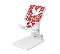 Peace Dove Foldable Cell Phone Stand Adjustable Angle Height Desktop Portable Cellphone Cradle Compatible With All Smartphone White-Style
