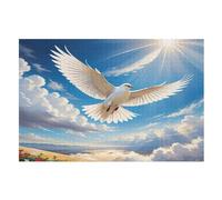 Peace Dove Jigsaw Wooden Puzzles for Adults 1000 Piece Puzzle Challenging Game Toys Birthday Gift for Adults Kids Boys Girls （75×50cm）