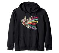 Peace Dove Kindness Love Equality Hope Diversity Zip Hoodie