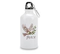 Peace Dove of Peace Aluminum Water Bottle with Lid Portable Sport Tumbler for Men Women 400ml
