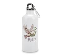 Peace Dove of Peace Aluminum Water Bottle with Lid Portable Sport Tumbler for Men Women 600ml