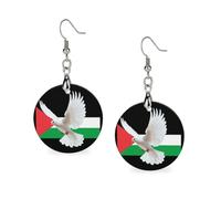 Peace Dove & Palestine Palestinian Flag Earrings for Women Dangle Earring Pendant Jewelry Accessories