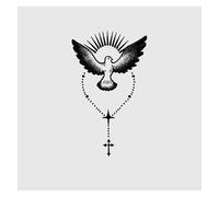 Peace Dove Plant Ink Waterproof Semi Permanent And Durable 2-Week Temporary Tattoo Stickers, Small Pattern Clavicle, Arm