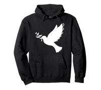 Peace Dove with Oil Branch Peace Symbol Peace Sign Pullover Hoodie