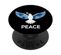 Peace Dove with World Map Wings PopSockets Adhesive PopGrip