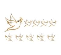 Peace Doves Brooch with Branch Branch Hollow Out Pattern Finish Secure Clasp for Versatile Stylish Outfit Filigree Doves Brooch