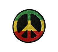 Peace Embroidery Patch Iron on or Sew on Rasta Peace one Love