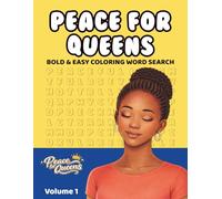 Peace for Queens Coloring Word Search: Easy & Bold Queens for Relaxed Coloring and Gentle Focus