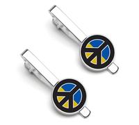 Peace For Ukraine 1 Pair Men's Tie Clips Lightweight Necktie Tie Bars for Business Wedding Suit