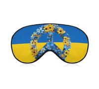 Peace for Ukraine Flag Fashion Eye Mask Printed Sleep Masks Soft Unisex Blackout Covering with Adjustable Strap