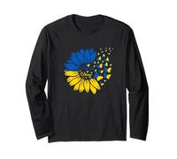 Peace For Ukraine Sunflower, Butterfly Long Sleeve T-Shirt