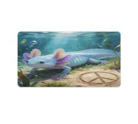 Peace Frog Axolotl Mouse Pad Large Extended Computer Rectangular Mouse Mat Non-Slip Waterproof Rubber Desk Pad with Multiple Size Options for Office Home Mouse Writing Desk Pad