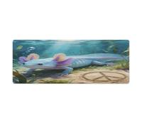 Peace Frog Axolotl Mouse Pad Large Extended Computer Rectangular Mouse Mat Non-Slip Waterproof Rubber Desk Pad with Multiple Size Options for Office Home Mouse Writing Desk Pad