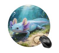 Peace Frog Axolotl Mouse Pad Round Cute Mouse Mat Gaming Precise Mouse Pad Mat Soft Laptop Desk Pad Keyboard Wrist Rest Mouse Wrist Support for Home Office Gaming Laptop Pc
