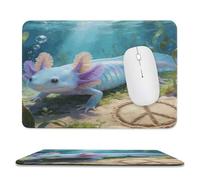 Peace Frog Axolotl Mouse Pad with Stitched Edge Mousepad Non-Slip Rubber Base Mouse Mat for Laptop Computer 2 Cute Computer Mouse Pads for Office Gaming Home