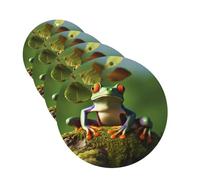 Peace Frog Tree Car Air Fresheners Cards 4 Pcs Hanging Fragrance Scented Cards Long-Lasting Car Aromatherapy Tablets for Wardrobe Bathroom Car Interior Mirror Pendant Gifts
