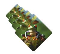 Peace Frog Tree Car Air Fresheners Cards 4 Pcs Hanging Fragrance Scented Cards Long-Lasting Car Aromatherapy Tablets for Wardrobe Bathroom Car Interior Mirror Pendant Gifts
