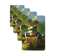 Peace Frog Tree Car Air Fresheners Cards 4 Pcs Hanging Fragrance Scented Cards Long-Lasting Car Aromatherapy Tablets for Wardrobe Bathroom Car Interior Mirror Pendant Gifts