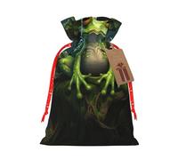 Peace Frog Tree Print Eco-Friendly Gift Drawstring Bag Holiday Present Pouches Party Favors Goodie Bags