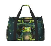Peace Frog Tree Print Gym bag Large Capacity Hand Carry Bag Foldable Carry On Tote for Outdoor Activities