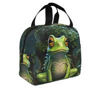 Peace Frog Tree Print Insulated Lunch Bag Meals Drinks Beverages Kids Teenagers Students Travel School